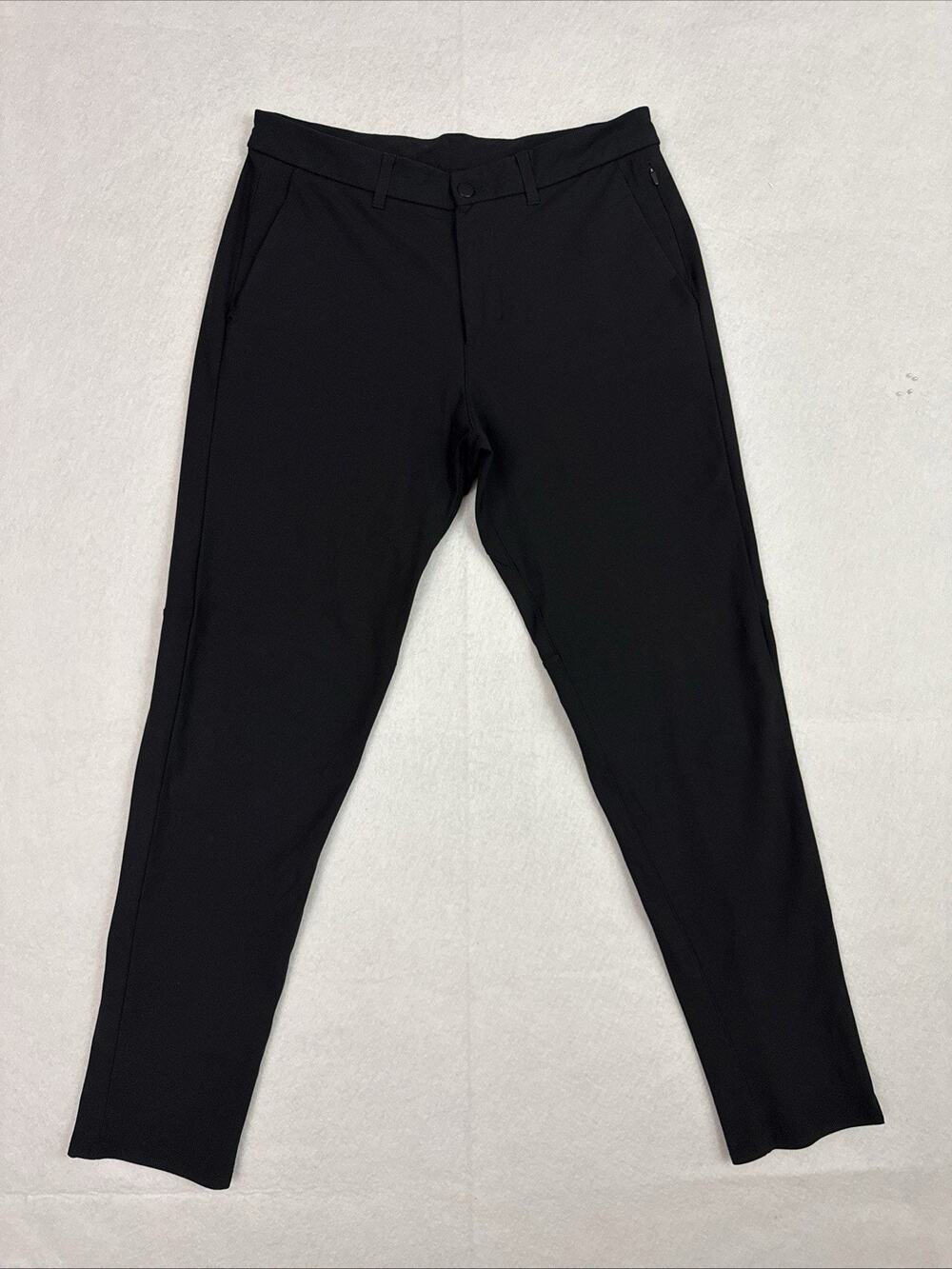 Lululemon Commission Pants Mens 32 Black Slim Fit Warpstreme Chino Stretch